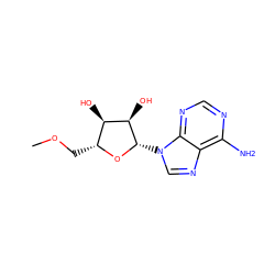 COC[C@H]1O[C@@H](n2cnc3c(N)ncnc32)[C@H](O)[C@@H]1O ZINC000013542771