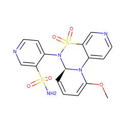 COC1=CC=C[C@@H]2N1c1ccncc1S(=O)(=O)N2c1ccncc1S(N)(=O)=O ZINC000072116381