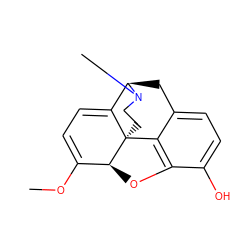 COC1=CC=C2[C@H]3Cc4ccc(O)c5c4[C@@]2(CCN3C)[C@H]1O5 ZINC000053275063