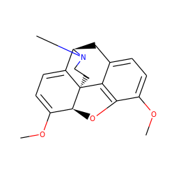 COC1=CC=C2[C@H]3Cc4ccc(OC)c5c4[C@@]2(CCN3C)[C@H]1O5 ZINC000053199482