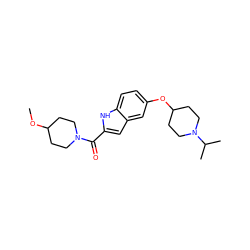 COC1CCN(C(=O)c2cc3cc(OC4CCN(C(C)C)CC4)ccc3[nH]2)CC1 ZINC000035794699