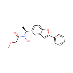 COCC(=O)N(O)[C@@H](C)c1ccc2oc(-c3ccccc3)cc2c1 ZINC000013738974