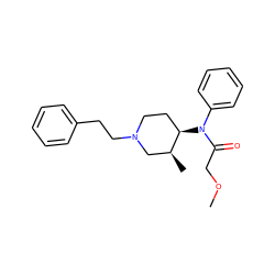 COCC(=O)N(c1ccccc1)[C@@H]1CCN(CCc2ccccc2)C[C@@H]1C ZINC000026724174