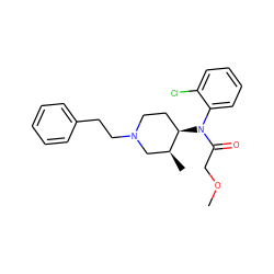 COCC(=O)N(c1ccccc1Cl)[C@@H]1CCN(CCc2ccccc2)C[C@@H]1C ZINC000026727068