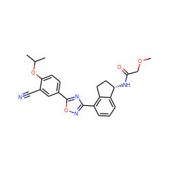 COCC(=O)N[C@H]1CCc2c(-c3noc(-c4ccc(OC(C)C)c(C#N)c4)n3)cccc21 ZINC000202711211