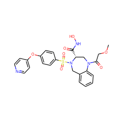 COCC(=O)N1C[C@@H](C(=O)NO)N(S(=O)(=O)c2ccc(Oc3ccncc3)cc2)Cc2ccccc21 ZINC000013818608