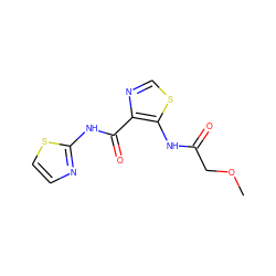 COCC(=O)Nc1scnc1C(=O)Nc1nccs1 ZINC000028122771