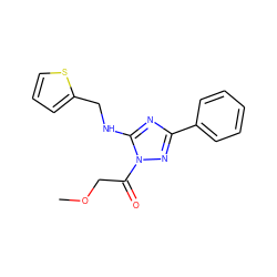 COCC(=O)n1nc(-c2ccccc2)nc1NCc1cccs1 ZINC000004777270