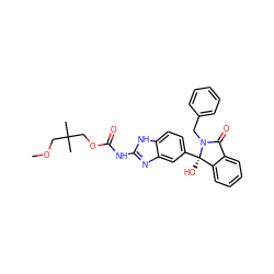 COCC(C)(C)COC(=O)Nc1nc2cc([C@]3(O)c4ccccc4C(=O)N3Cc3ccccc3)ccc2[nH]1 ZINC000117118801