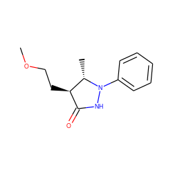 COCC[C@@H]1C(=O)NN(c2ccccc2)[C@H]1C ZINC000013821647