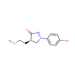 COCC[C@@H]1CN(c2ccc(O)cc2)NC1=O ZINC000013821677