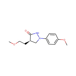 COCC[C@@H]1CN(c2ccc(OC)cc2)NC1=O ZINC000013821673