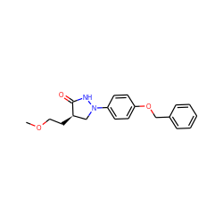 COCC[C@@H]1CN(c2ccc(OCc3ccccc3)cc2)NC1=O ZINC000013821669