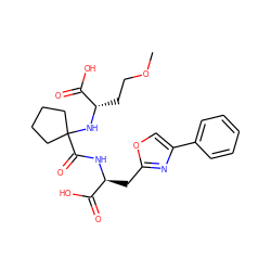 COCC[C@H](NC1(C(=O)N[C@@H](Cc2nc(-c3ccccc3)co2)C(=O)O)CCCC1)C(=O)O ZINC000071341416