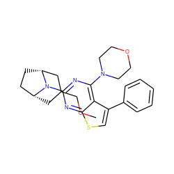 COCC1C[C@@H]2CC[C@H](C1)N2c1nc(N2CCOCC2)c2c(-c3ccccc3)csc2n1 ZINC000146560187