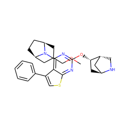 COCC1C[C@@H]2CC[C@H](C1)N2c1nc(O[C@H]2C[C@H]3C[C@H]2CN3)nc2scc(-c3ccccc3)c12 ZINC000653686474