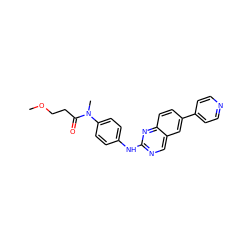 COCCC(=O)N(C)c1ccc(Nc2ncc3cc(-c4ccncc4)ccc3n2)cc1 ZINC000095592049