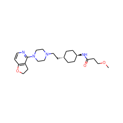 COCCC(=O)N[C@H]1CC[C@H](CCN2CCN(c3nccc4c3CCO4)CC2)CC1 ZINC000261164888