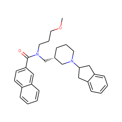 COCCCN(C[C@@H]1CCCN(C2Cc3ccccc3C2)C1)C(=O)c1ccc2ccccc2c1 ZINC001772593281