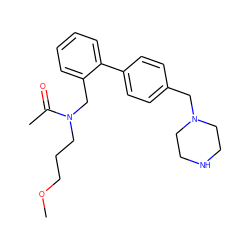 COCCCN(Cc1ccccc1-c1ccc(CN2CCNCC2)cc1)C(C)=O ZINC000040918257