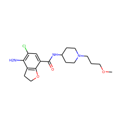 COCCCN1CCC(NC(=O)c2cc(Cl)c(N)c3c2OCC3)CC1 ZINC000001891034