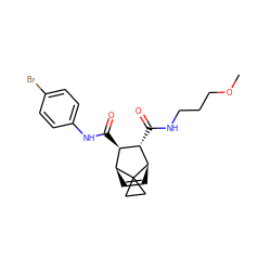 COCCCNC(=O)[C@H]1[C@H](C(=O)Nc2ccc(Br)cc2)[C@@H]2C=C[C@H]1C21CC1 ZINC000168431888