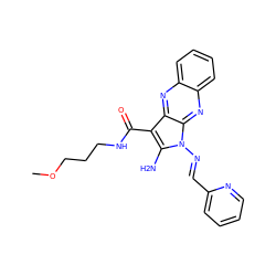 COCCCNC(=O)c1c(N)n(/N=C/c2ccccn2)c2nc3ccccc3nc12 ZINC000002255879