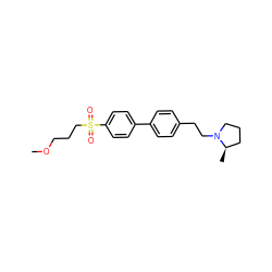 COCCCS(=O)(=O)c1ccc(-c2ccc(CCN3CCC[C@H]3C)cc2)cc1 ZINC000073222470