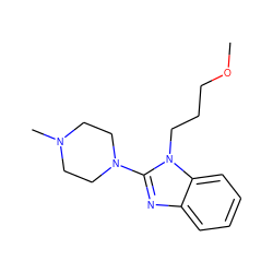 COCCCn1c(N2CCN(C)CC2)nc2ccccc21 ZINC000038142561