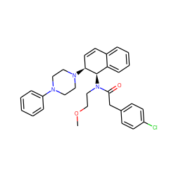 COCCN(C(=O)Cc1ccc(Cl)cc1)[C@@H]1c2ccccc2C=C[C@@H]1N1CCN(c2ccccc2)CC1 ZINC000040394131