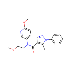 COCCN(C(=O)c1cnn(-c2ccccc2)c1C)c1ccc(OC)nc1 ZINC000049125287