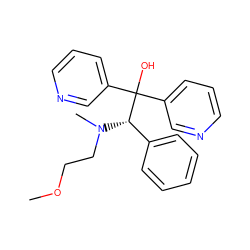 COCCN(C)[C@@H](c1ccccc1)C(O)(c1cccnc1)c1cccnc1 ZINC000096171511