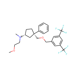 COCCN(C)[C@@H]1CC[C@@](COCc2cc(C(F)(F)F)cc(C(F)(F)F)c2)(c2ccccc2)C1 ZINC000103250888