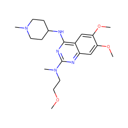 COCCN(C)c1nc(NC2CCN(C)CC2)c2cc(OC)c(OC)cc2n1 ZINC001772618519