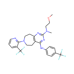 COCCN(C)c1nc2c(c(Nc3ccc(C(F)(F)F)cc3)n1)CCN(c1ncccc1C(F)(F)F)CC2 ZINC000147427697