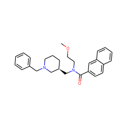 COCCN(C[C@@H]1CCCN(Cc2ccccc2)C1)C(=O)c1ccc2ccccc2c1 ZINC001772628586