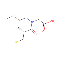 COCCN(CC(=O)O)C(=O)[C@@H](C)CS ZINC000027722949