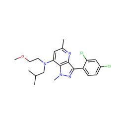 COCCN(CC(C)C)c1cc(C)nc2c(-c3ccc(Cl)cc3Cl)nn(C)c12 ZINC000013553429