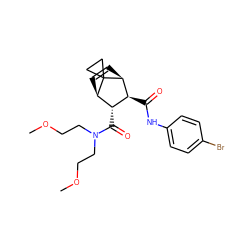 COCCN(CCOC)C(=O)[C@H]1[C@H](C(=O)Nc2ccc(Br)cc2)[C@@H]2C=C[C@H]1C21CC1 ZINC000168439131