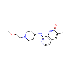 COCCN1CCC(Nc2nccc3cc(C)c(=O)[nH]c23)CC1 ZINC000473135864