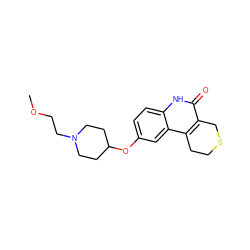 COCCN1CCC(Oc2ccc3[nH]c(=O)c4c(c3c2)CCSC4)CC1 ZINC000049070338