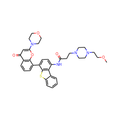 COCCN1CCN(CCC(=O)Nc2ccc(-c3cccc4c(=O)cc(N5CCOCC5)oc34)c3sc4ccccc4c23)CC1 ZINC000101696300