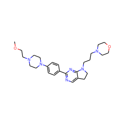 COCCN1CCN(c2ccc(-c3ncc4c(n3)N(CCCN3CCOCC3)CC4)cc2)CC1 ZINC000198998307