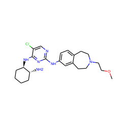 COCCN1CCc2ccc(Nc3ncc(Cl)c(N[C@@H]4CCCC[C@H]4N)n3)cc2CC1 ZINC000072174846