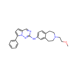 COCCN1CCc2ccc(Nc3ncc4ccc(-c5ccccc5)n4n3)cc2CC1 ZINC000072178638