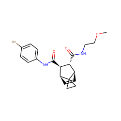 COCCNC(=O)[C@H]1[C@H](C(=O)Nc2ccc(Br)cc2)[C@@H]2C=C[C@H]1C21CC1 ZINC000168602841