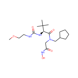 COCCNC(=O)N[C@H](C(=O)N(CC(=O)NO)CC1CCCC1)C(C)(C)C ZINC000058538134