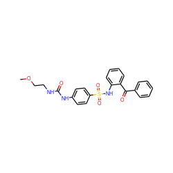 COCCNC(=O)Nc1ccc(S(=O)(=O)Nc2ccccc2C(=O)c2ccccc2)cc1 ZINC000040423952