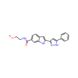 COCCNC(=O)c1ccc2cc(-c3cc(-c4ccccc4)[nH]n3)[nH]c2c1 ZINC000049808008