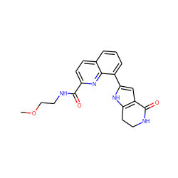 COCCNC(=O)c1ccc2cccc(-c3cc4c([nH]3)CCNC4=O)c2n1 ZINC000222469679